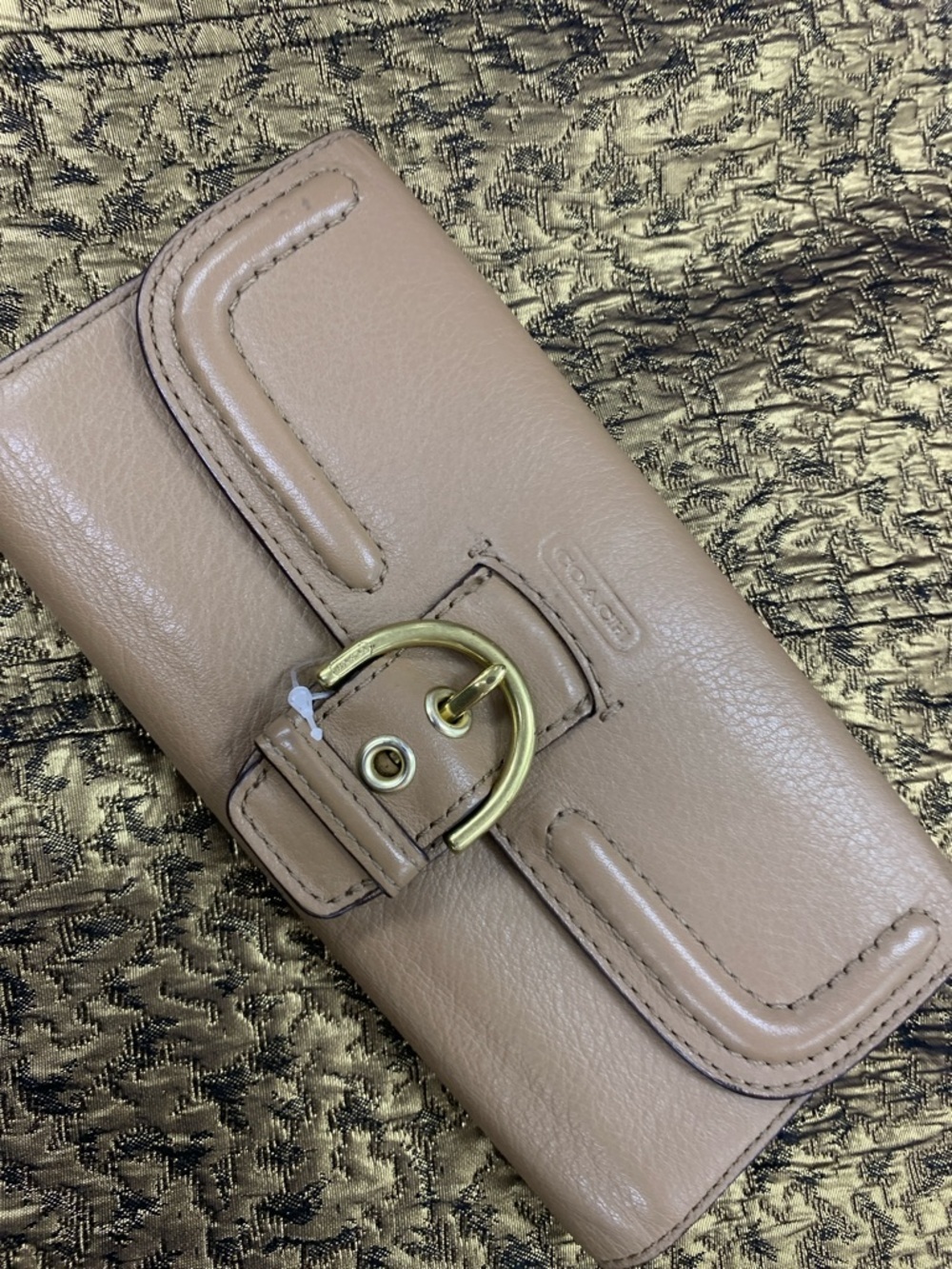 Coach Pebble Leather Buckle Wallet in Dusty Rose - Picture 8 of 8